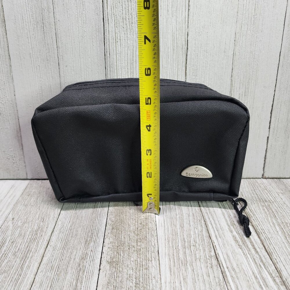 Samsonite Toiletry Travel Jewelry Toiletries Bag Black Small Canvas Zipper - Picture 6 of 7